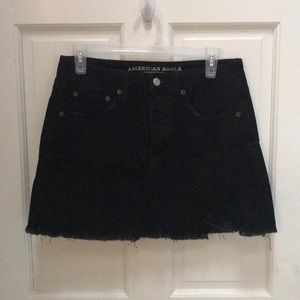 American Eagle black denim skirt